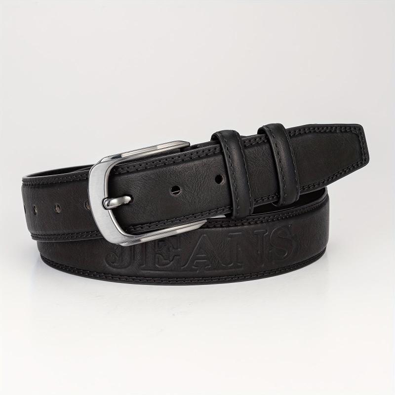 Men's Pin Buckle Belt PU Leather Belt Jeans Pants Waist Strap