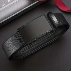Men's PU Leather Belt Automatic Buckle Business Dress Accessory
