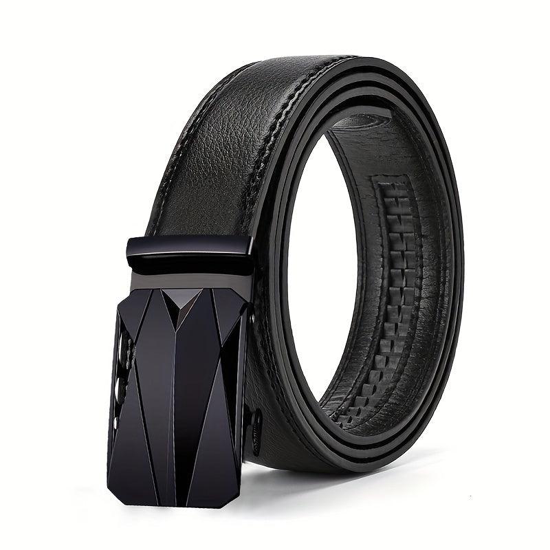 Men's Business Buckle Belt Automatic PU Leather Belt