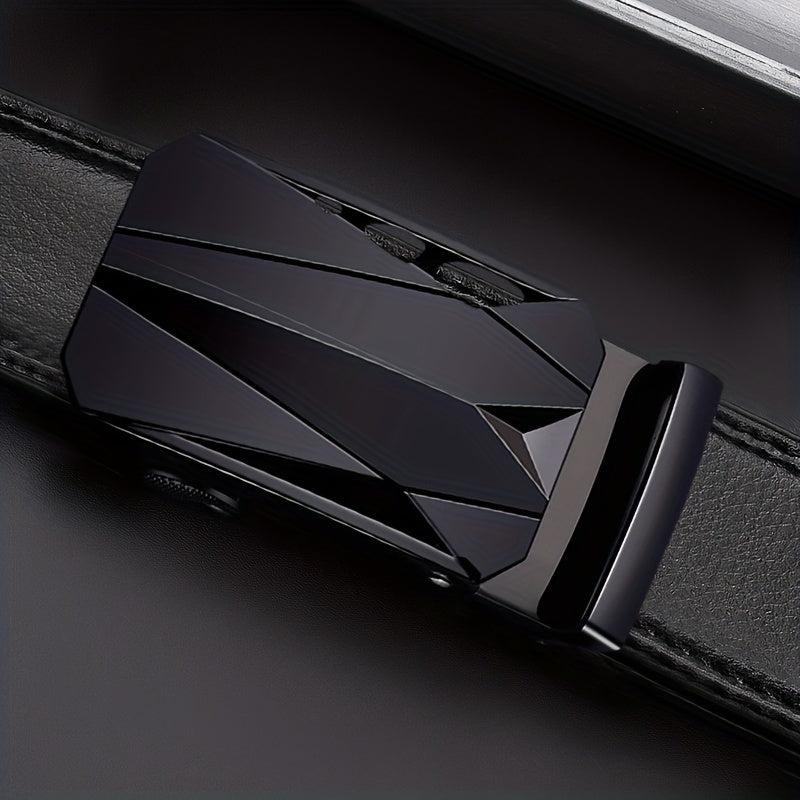 Men's Business Buckle Belt Automatic PU Leather Belt