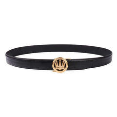 Men's Crown Automatic Buckle Tree Bark Grain PU Belt