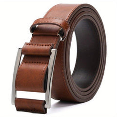 Men's Non-Porous Belt with Symmetrical Buckle
