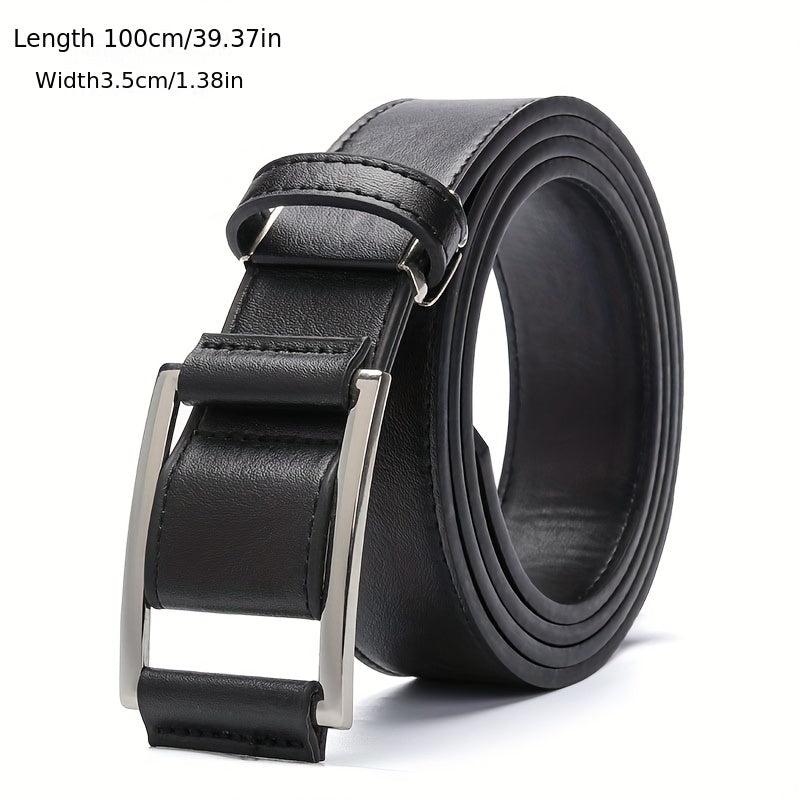 Men's Non-Porous Belt with Symmetrical Buckle