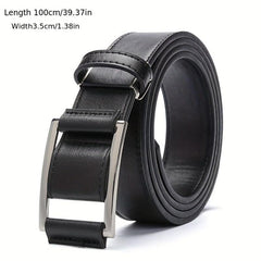 Men's Non-Porous Belt with Symmetrical Buckle