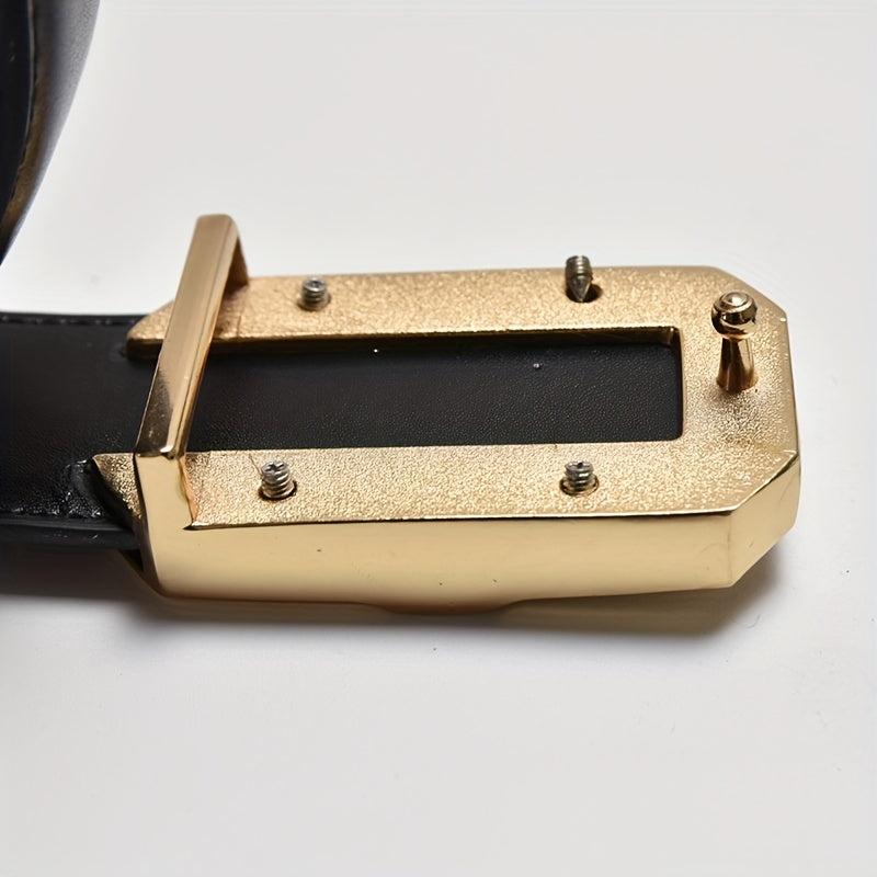 Men's Leather Buckle Belt Jeans Pants Belt