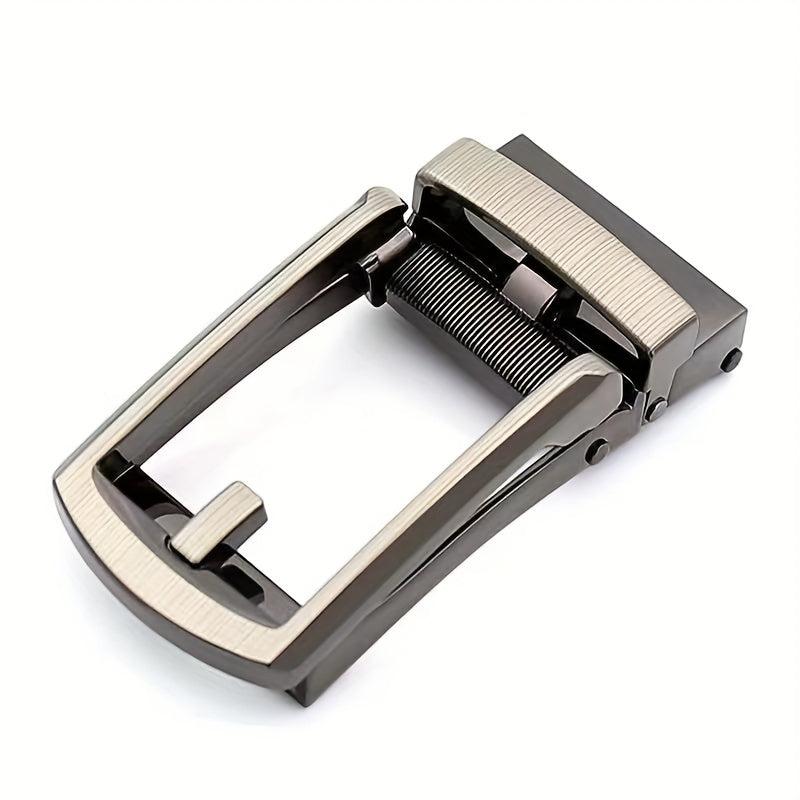 Men's Leather Belt Ratchet Buckle Business Suit Waist Strap High Belt
