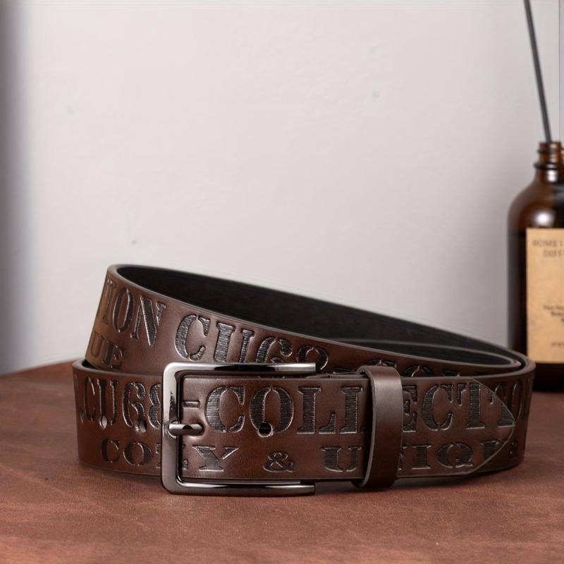 Body Single Jack Dress Belt Men's Alloy Needle Buckle PU Belt