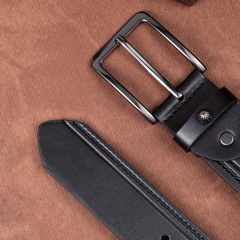 Men's Studded Core Formal Belt Casual Needle Buckle PU Leather Belt