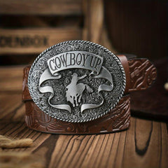 Men's Single Jack Smooth Buckle PU Belt Casual Holiday Dress