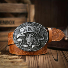 Men's Single Jack Smooth Buckle PU Belt Casual Holiday Dress