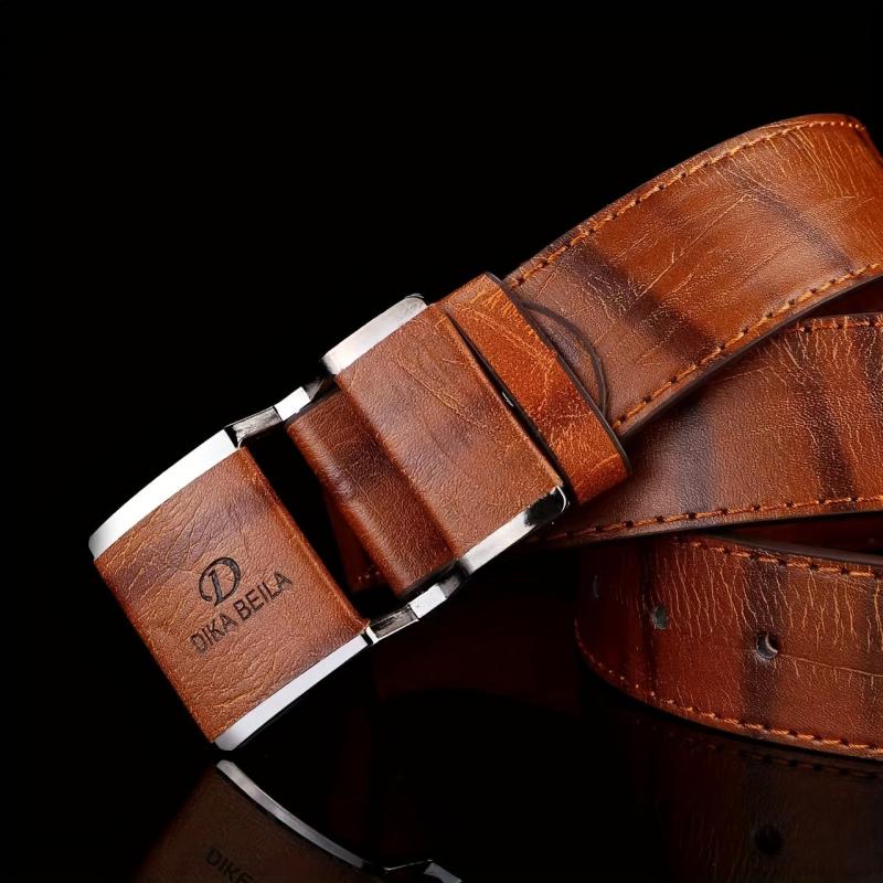 Men's Smooth Buckle Business Belt for Suit Pants