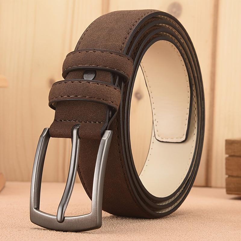 Men's Suede Belt Retro Alloy Buckle Plus Size High End Belt