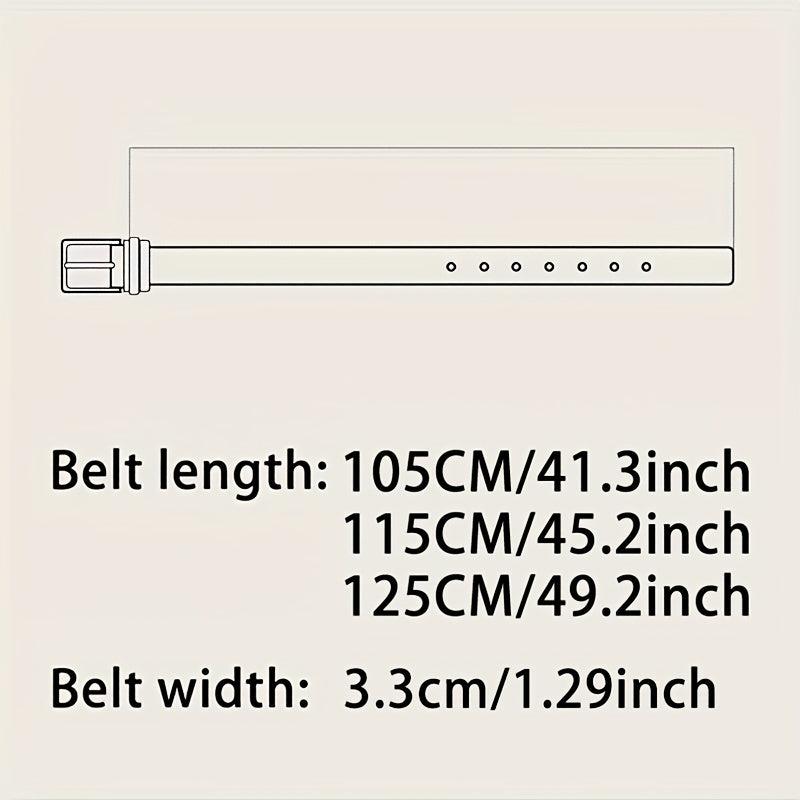 Men's Suede Belt Retro Alloy Buckle Plus Size High End Belt
