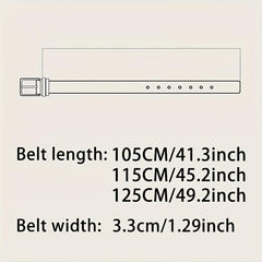 Men's Suede Belt Retro Alloy Buckle Plus Size High End Belt
