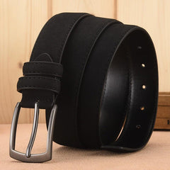 Men's Suede Belt Retro Alloy Buckle Plus Size High End Belt