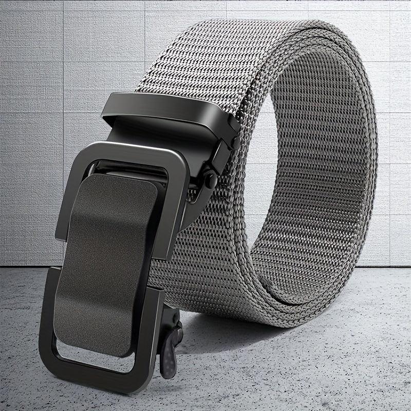 Men's Metal Automatic Buckle Casual Nylon Canvas Belt