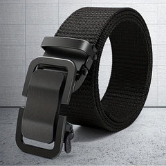 Men's Metal Automatic Buckle Casual Nylon Canvas Belt