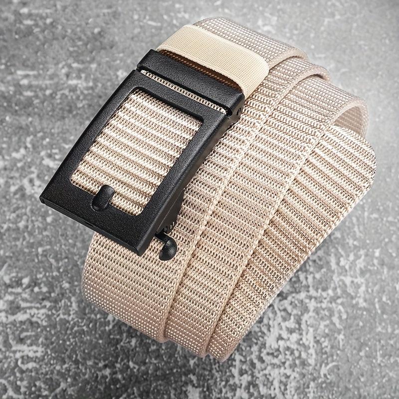 Men's Automatic Buckle Canvas Belt Inner Wear Casual Cargo Pants Belt