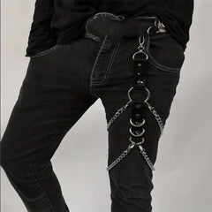 Men's Leg Chain Belt Punk Hip Hop Street Dance Leg Ring Jewelry