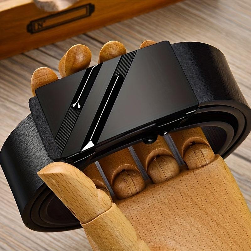 Men's Business Suit Belt with Automatic Buckle