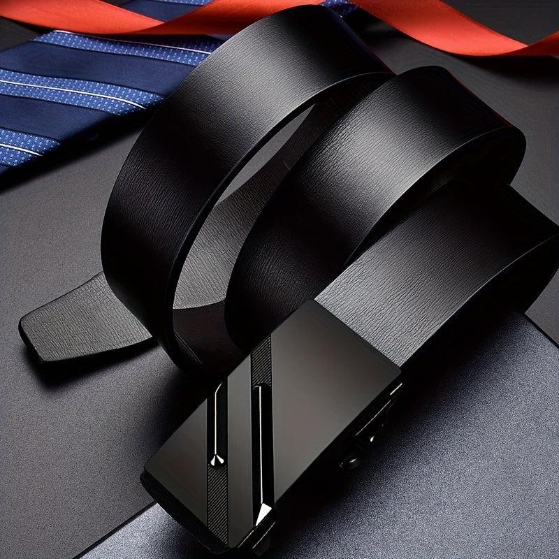 Men's Business Suit Belt with Automatic Buckle