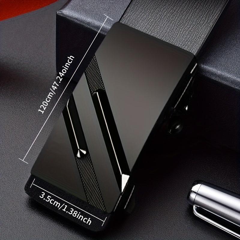 Men's Business Suit Belt with Automatic Buckle