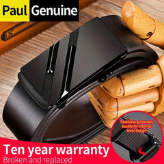 Men's Business Suit Belt with Automatic Buckle