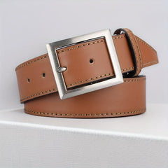 Men's Square Buckle Decorative Belt for Outdoor Party Holiday Business