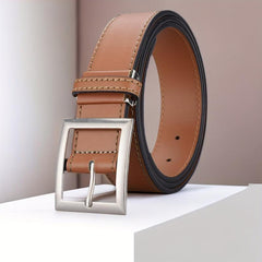 Men's Square Buckle Decorative Belt for Outdoor Party Holiday Business