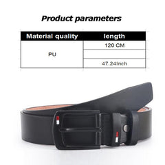 Men's PU Leather Square Buckle Winter Business Belt