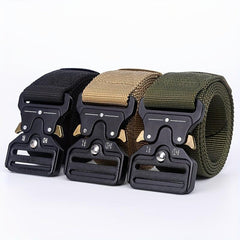 21inch Men's Nylon Tactical Belt Quick Release Buckle Elastic Stretch Canvas Web