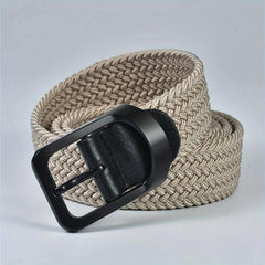 Elastic Canvas Leather Belt for Men and Women