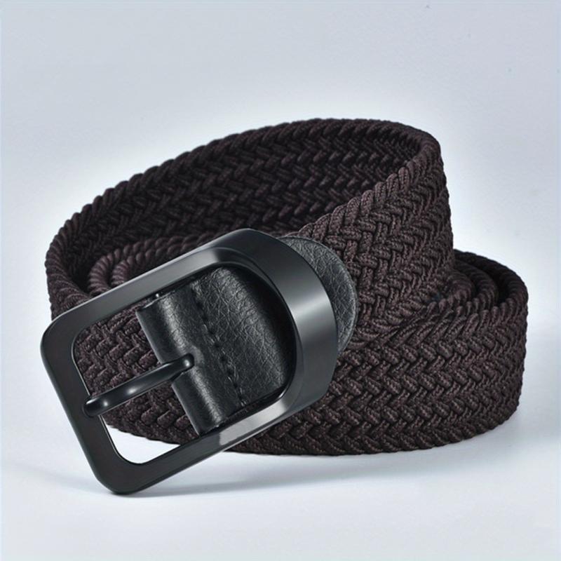 Elastic Canvas Leather Belt for Men and Women