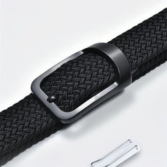Elastic Canvas Leather Belt for Men and Women