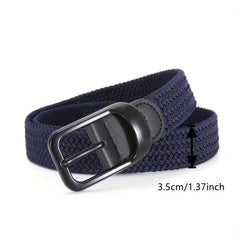 Elastic Canvas Leather Belt for Men and Women