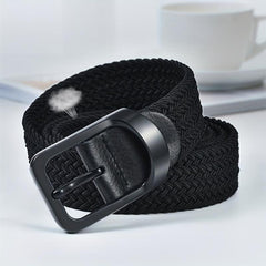 Elastic Canvas Leather Belt for Men and Women