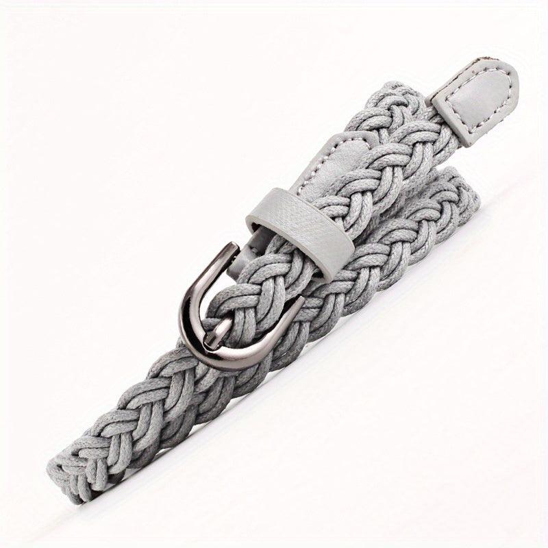 Vintage Braided Boho Belt Metal Buckle Girdle Women Punk Dress Belts