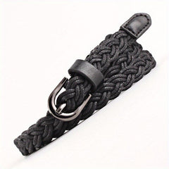 Vintage Braided Boho Belt Metal Buckle Girdle Women Punk Dress Belts