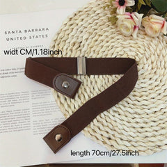 No Buckle Stretch Belt For Women Unisex Elastic Belts Jeans Dresses