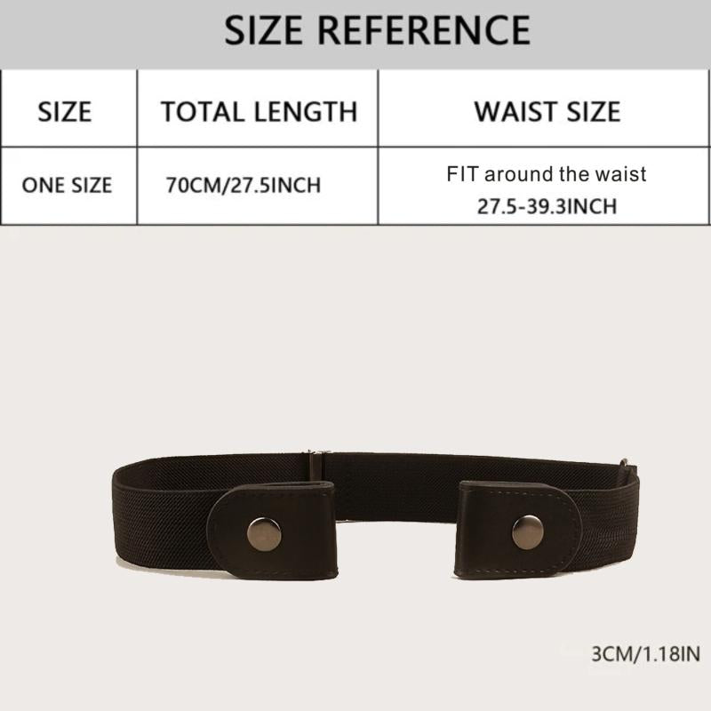 No Buckle Stretch Belt For Women Unisex Elastic Belts Jeans Dresses