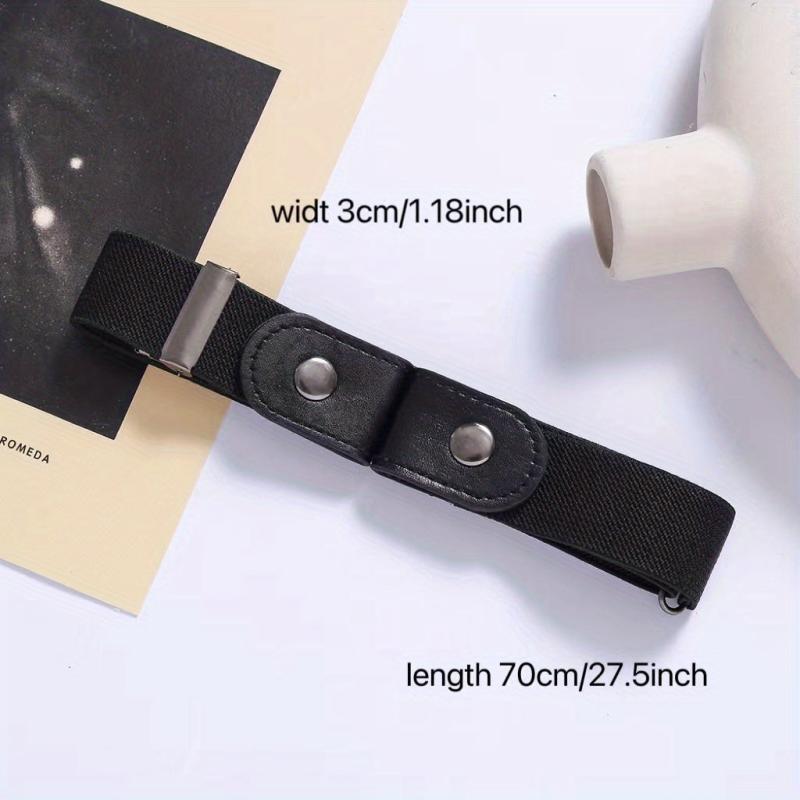No Buckle Stretch Belt For Women Unisex Elastic Belts Jeans Dresses