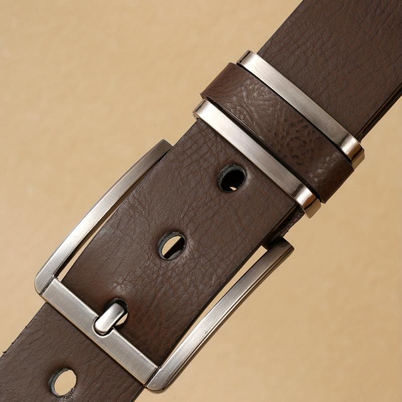 Men's Pin Buckle Belt - PU Leather Coffee