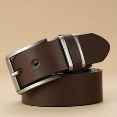 Men's Pin Buckle Belt - PU Leather Coffee