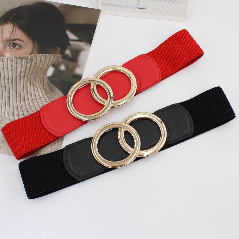 Stretchy Dress Belt Women Elastic Waistband Wide Belt