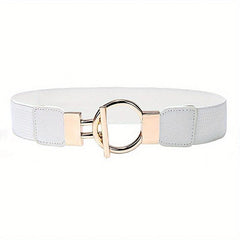 Ring Buckle Elastic Waistband