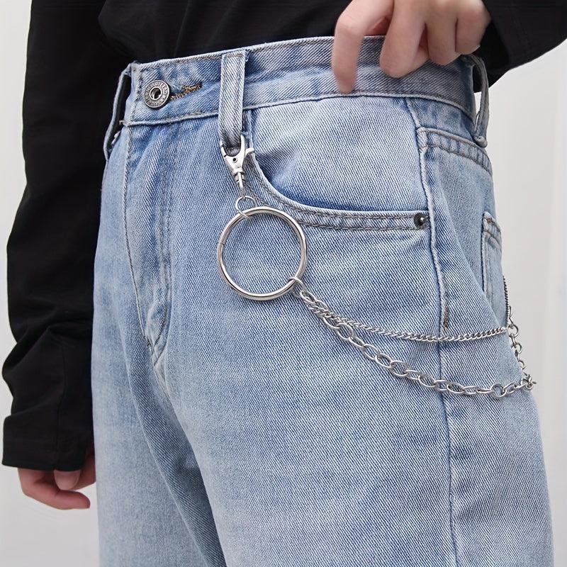 Detachable Chain Tassel Rivet Belt Punk Hip Hop PU Belt Women Vintage Waistband