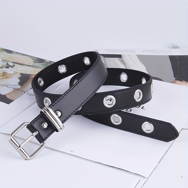 Detachable Chain Tassel Rivet Belt Punk Hip Hop PU Belt Women Vintage Waistband