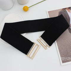 Elastic Wide Belt Women's Waist Decorative Dress Coat Slim Skirt