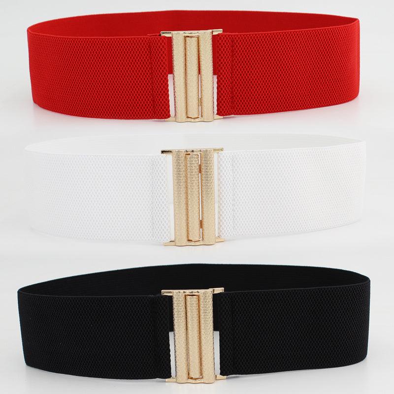 Elastic Wide Belt Women's Waist Decorative Dress Coat Slim Skirt