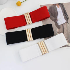 Elastic Wide Belt Women's Waist Decorative Dress Coat Slim Skirt